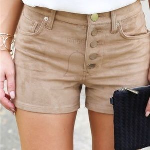 Express faux suede shorts